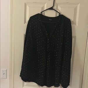 Black sliver star Women's Top